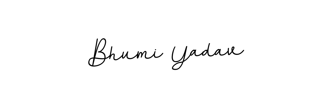 Use a signature maker to create a handwritten signature online. With this signature software, you can design (BallpointsItalic-DORy9) your own signature for name Bhumi Yadav. Bhumi Yadav signature style 11 images and pictures png