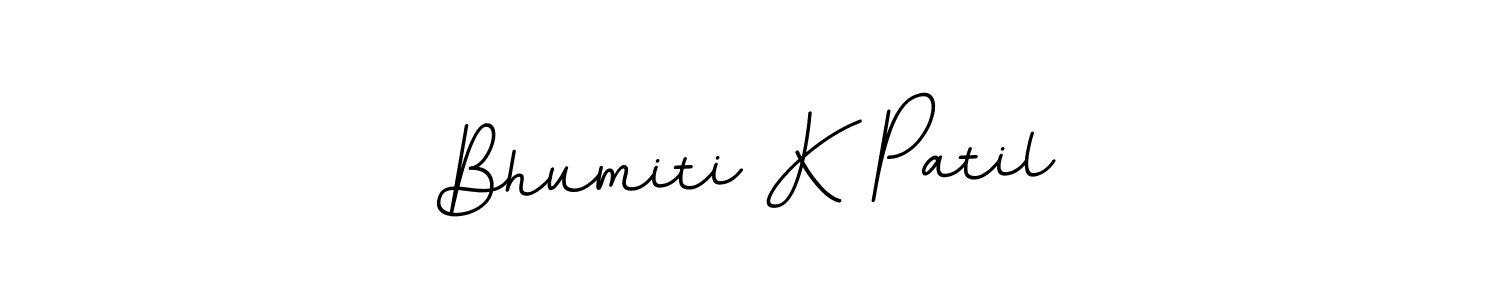 Design your own signature with our free online signature maker. With this signature software, you can create a handwritten (BallpointsItalic-DORy9) signature for name Bhumiti K Patil. Bhumiti K Patil signature style 11 images and pictures png