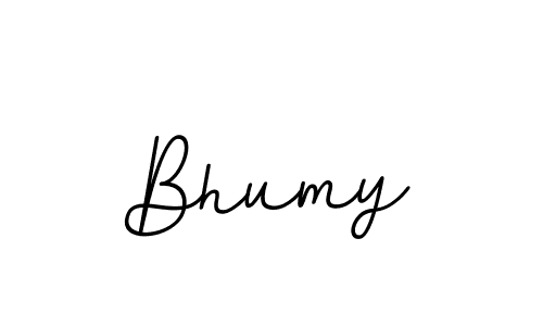 Create a beautiful signature design for name Bhumy. With this signature (BallpointsItalic-DORy9) fonts, you can make a handwritten signature for free. Bhumy signature style 11 images and pictures png