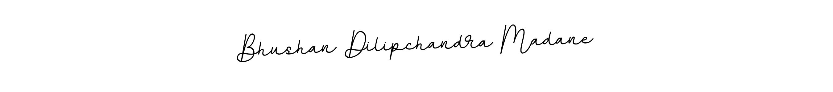 How to make Bhushan Dilipchandra Madane name signature. Use BallpointsItalic-DORy9 style for creating short signs online. This is the latest handwritten sign. Bhushan Dilipchandra Madane signature style 11 images and pictures png