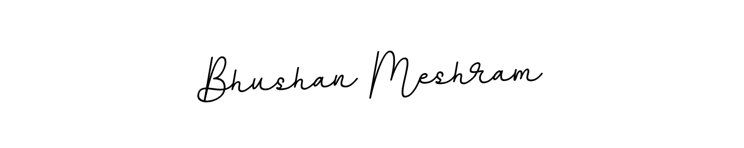 The best way (BallpointsItalic-DORy9) to make a short signature is to pick only two or three words in your name. The name Bhushan Meshram include a total of six letters. For converting this name. Bhushan Meshram signature style 11 images and pictures png