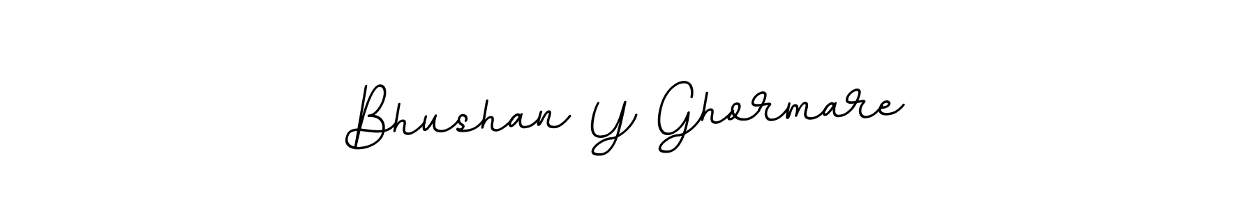 This is the best signature style for the Bhushan Y Ghormare name. Also you like these signature font (BallpointsItalic-DORy9). Mix name signature. Bhushan Y Ghormare signature style 11 images and pictures png