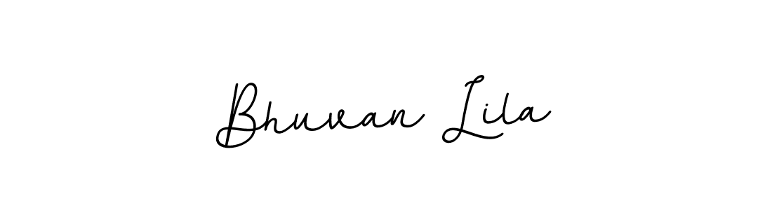 The best way (BallpointsItalic-DORy9) to make a short signature is to pick only two or three words in your name. The name Bhuvan Lila include a total of six letters. For converting this name. Bhuvan Lila signature style 11 images and pictures png