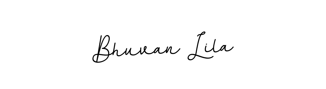 The best way (BallpointsItalic-DORy9) to make a short signature is to pick only two or three words in your name. The name Bhuvan Lila include a total of six letters. For converting this name. Bhuvan Lila signature style 11 images and pictures png