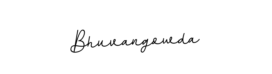 How to make Bhuvangowda name signature. Use BallpointsItalic-DORy9 style for creating short signs online. This is the latest handwritten sign. Bhuvangowda signature style 11 images and pictures png