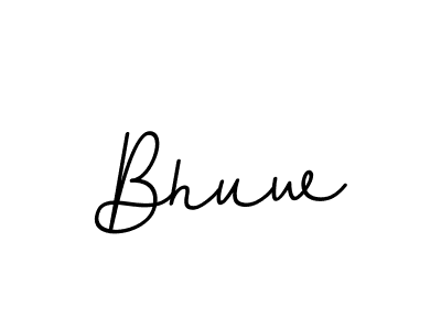 How to make Bhuw name signature. Use BallpointsItalic-DORy9 style for creating short signs online. This is the latest handwritten sign. Bhuw signature style 11 images and pictures png