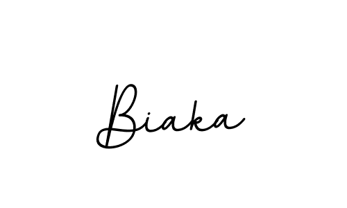 How to make Biaka signature? BallpointsItalic-DORy9 is a professional autograph style. Create handwritten signature for Biaka name. Biaka signature style 11 images and pictures png