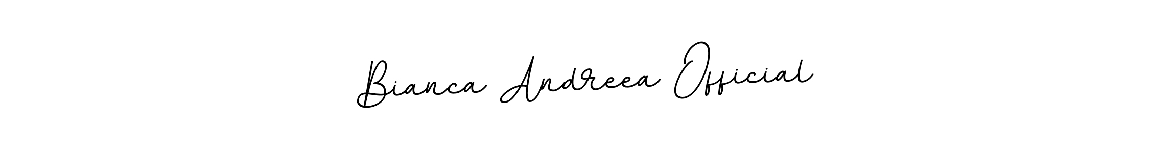 Make a beautiful signature design for name Bianca Andreea Official. With this signature (BallpointsItalic-DORy9) style, you can create a handwritten signature for free. Bianca Andreea Official signature style 11 images and pictures png