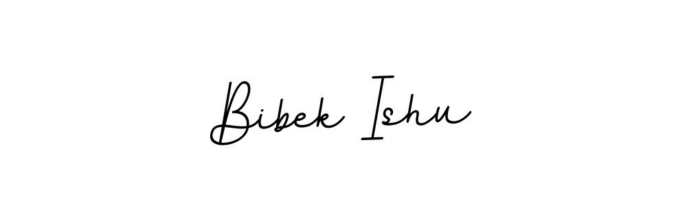 The best way (BallpointsItalic-DORy9) to make a short signature is to pick only two or three words in your name. The name Bibek Ishu include a total of six letters. For converting this name. Bibek Ishu signature style 11 images and pictures png