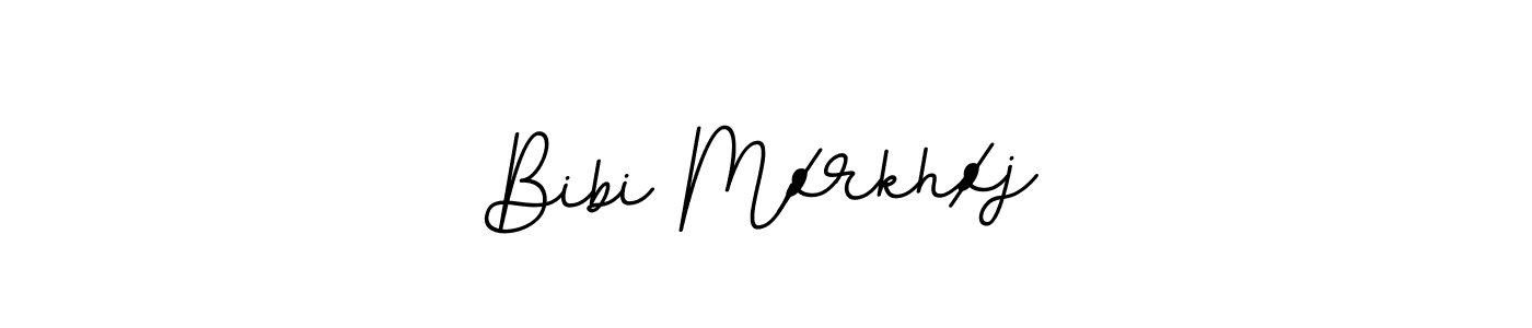 Create a beautiful signature design for name Bibi Mørkhøj. With this signature (BallpointsItalic-DORy9) fonts, you can make a handwritten signature for free. Bibi Mørkhøj signature style 11 images and pictures png
