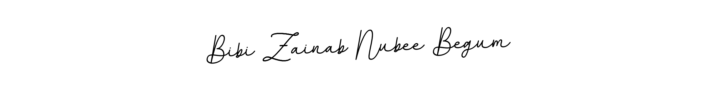 Design your own signature with our free online signature maker. With this signature software, you can create a handwritten (BallpointsItalic-DORy9) signature for name Bibi Zainab Nubee Begum. Bibi Zainab Nubee Begum signature style 11 images and pictures png