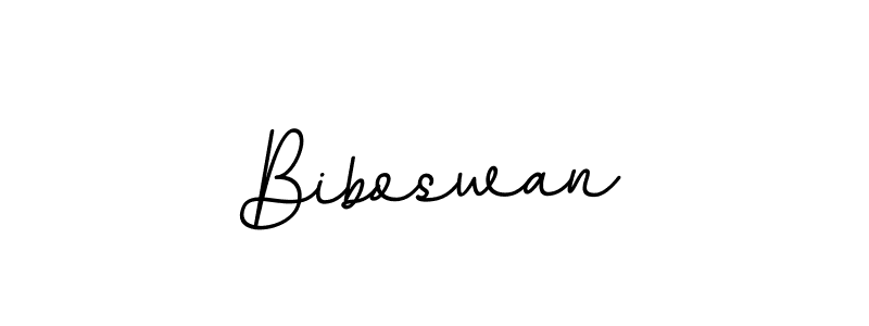 Use a signature maker to create a handwritten signature online. With this signature software, you can design (BallpointsItalic-DORy9) your own signature for name Biboswan. Biboswan signature style 11 images and pictures png