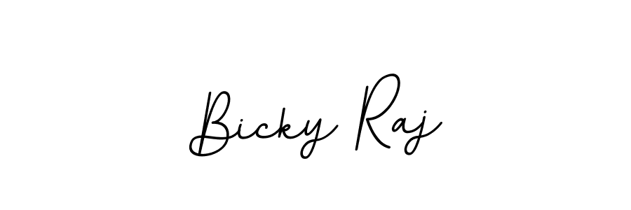 The best way (BallpointsItalic-DORy9) to make a short signature is to pick only two or three words in your name. The name Bicky Raj include a total of six letters. For converting this name. Bicky Raj signature style 11 images and pictures png