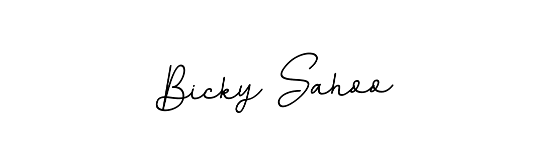 Design your own signature with our free online signature maker. With this signature software, you can create a handwritten (BallpointsItalic-DORy9) signature for name Bicky Sahoo. Bicky Sahoo signature style 11 images and pictures png