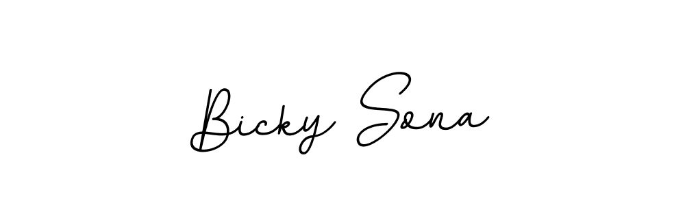 Design your own signature with our free online signature maker. With this signature software, you can create a handwritten (BallpointsItalic-DORy9) signature for name Bicky Sona. Bicky Sona signature style 11 images and pictures png