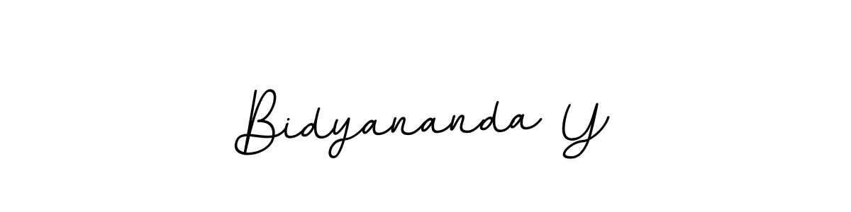 Design your own signature with our free online signature maker. With this signature software, you can create a handwritten (BallpointsItalic-DORy9) signature for name Bidyananda Y. Bidyananda Y signature style 11 images and pictures png