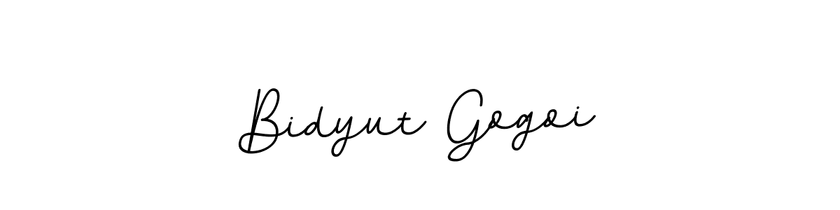 How to make Bidyut Gogoi name signature. Use BallpointsItalic-DORy9 style for creating short signs online. This is the latest handwritten sign. Bidyut Gogoi signature style 11 images and pictures png