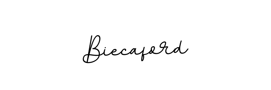 How to make Biecaford name signature. Use BallpointsItalic-DORy9 style for creating short signs online. This is the latest handwritten sign. Biecaford signature style 11 images and pictures png