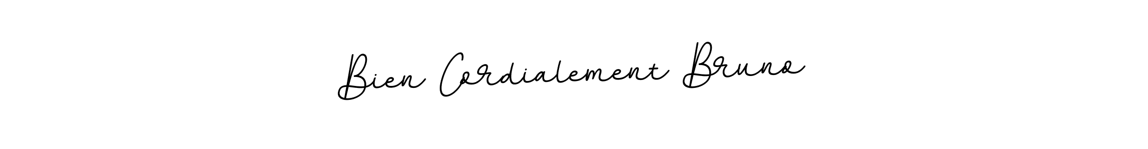 Create a beautiful signature design for name Bien Cordialement Bruno. With this signature (BallpointsItalic-DORy9) fonts, you can make a handwritten signature for free. Bien Cordialement Bruno signature style 11 images and pictures png