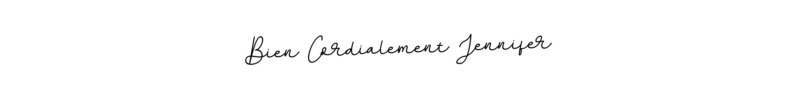 Make a beautiful signature design for name Bien Cordialement Jennifer. Use this online signature maker to create a handwritten signature for free. Bien Cordialement Jennifer signature style 11 images and pictures png