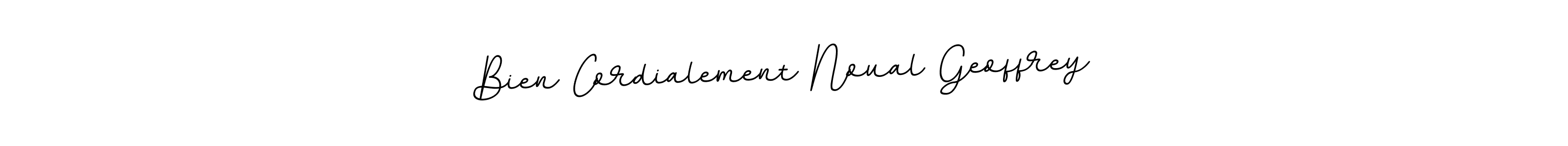 Make a beautiful signature design for name Bien Cordialement Noual Geoffrey. Use this online signature maker to create a handwritten signature for free. Bien Cordialement Noual Geoffrey signature style 11 images and pictures png