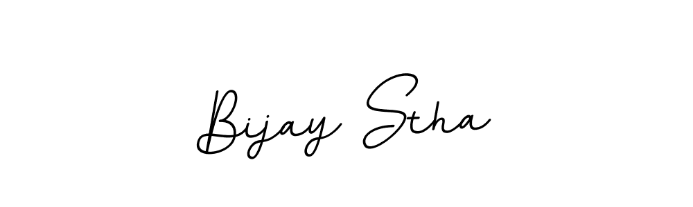 Make a beautiful signature design for name Bijay Stha. With this signature (BallpointsItalic-DORy9) style, you can create a handwritten signature for free. Bijay Stha signature style 11 images and pictures png