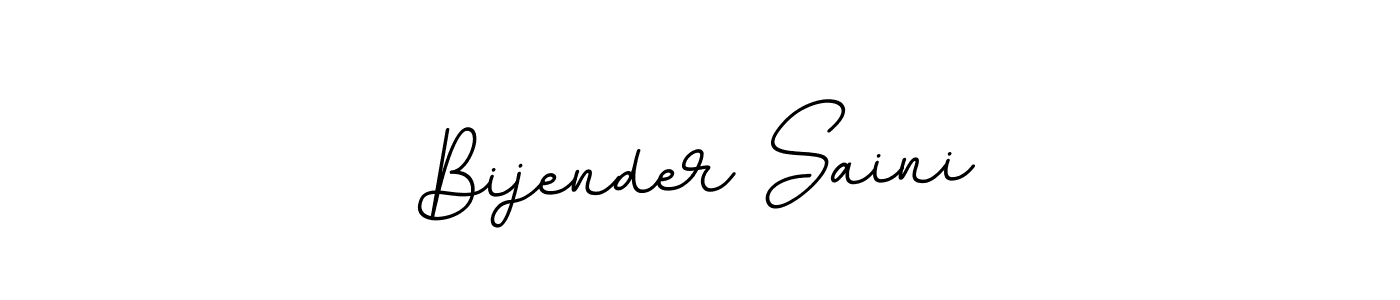 The best way (BallpointsItalic-DORy9) to make a short signature is to pick only two or three words in your name. The name Bijender Saini include a total of six letters. For converting this name. Bijender Saini signature style 11 images and pictures png