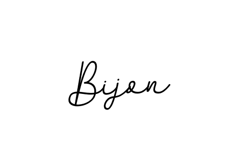 Use a signature maker to create a handwritten signature online. With this signature software, you can design (BallpointsItalic-DORy9) your own signature for name Bijon. Bijon signature style 11 images and pictures png