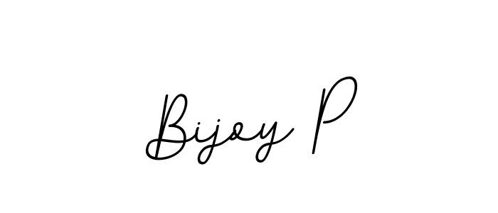 You can use this online signature creator to create a handwritten signature for the name Bijoy P. This is the best online autograph maker. Bijoy P signature style 11 images and pictures png