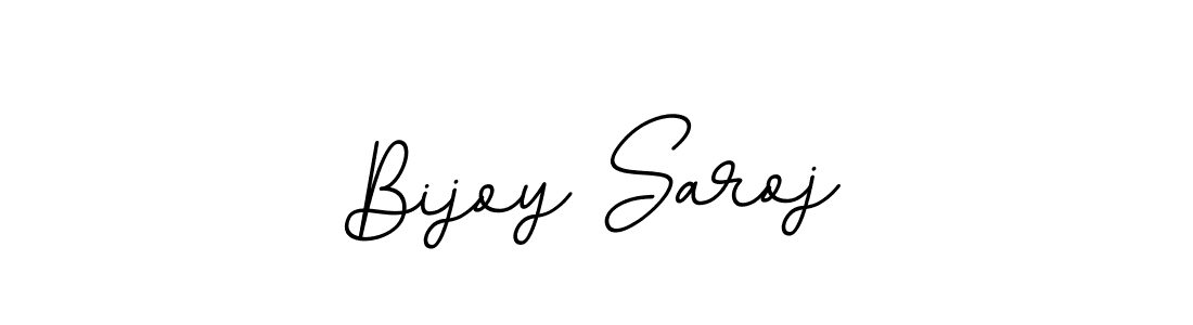 The best way (BallpointsItalic-DORy9) to make a short signature is to pick only two or three words in your name. The name Bijoy Saroj include a total of six letters. For converting this name. Bijoy Saroj signature style 11 images and pictures png