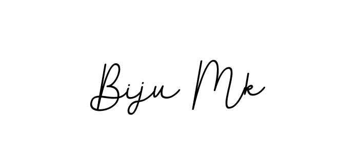 Biju Mk stylish signature style. Best Handwritten Sign (BallpointsItalic-DORy9) for my name. Handwritten Signature Collection Ideas for my name Biju Mk. Biju Mk signature style 11 images and pictures png