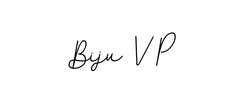 Use a signature maker to create a handwritten signature online. With this signature software, you can design (BallpointsItalic-DORy9) your own signature for name Biju V P. Biju V P signature style 11 images and pictures png