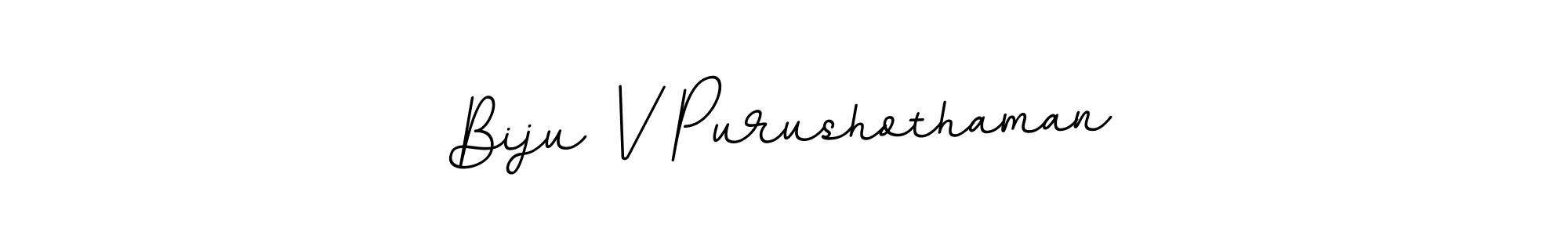 This is the best signature style for the Biju V Purushothaman name. Also you like these signature font (BallpointsItalic-DORy9). Mix name signature. Biju V Purushothaman signature style 11 images and pictures png