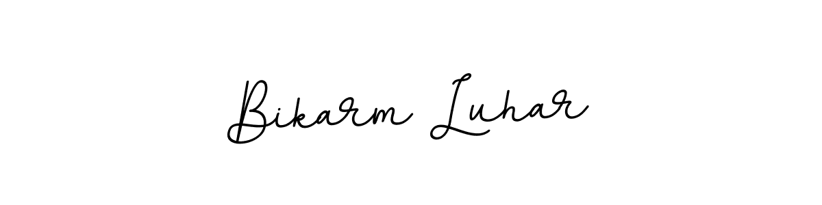 Create a beautiful signature design for name Bikarm Luhar. With this signature (BallpointsItalic-DORy9) fonts, you can make a handwritten signature for free. Bikarm Luhar signature style 11 images and pictures png