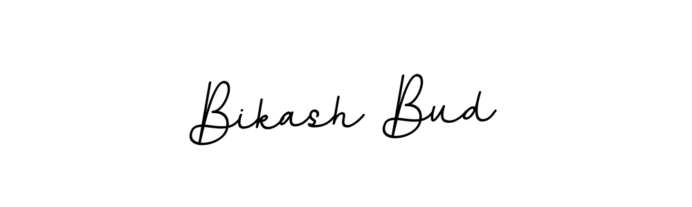 How to make Bikash Bud name signature. Use BallpointsItalic-DORy9 style for creating short signs online. This is the latest handwritten sign. Bikash Bud signature style 11 images and pictures png