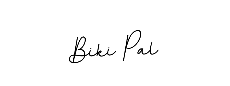 Create a beautiful signature design for name Biki Pal. With this signature (BallpointsItalic-DORy9) fonts, you can make a handwritten signature for free. Biki Pal signature style 11 images and pictures png