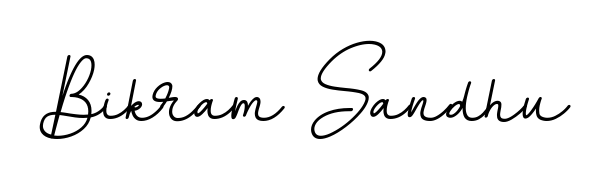 Express your personality with a custom Bikram Sandhu signature crafted with BallpointsItalic-DORy9 typography. Free transparent PNG download available. Bikram Sandhu signature style 11 images and pictures png