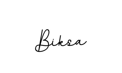 Create a beautiful signature design for name Biksa. With this signature (BallpointsItalic-DORy9) fonts, you can make a handwritten signature for free. Biksa signature style 11 images and pictures png