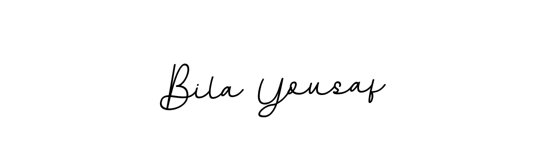 Use a signature maker to create a handwritten signature online. With this signature software, you can design (BallpointsItalic-DORy9) your own signature for name Bila Yousaf. Bila Yousaf signature style 11 images and pictures png