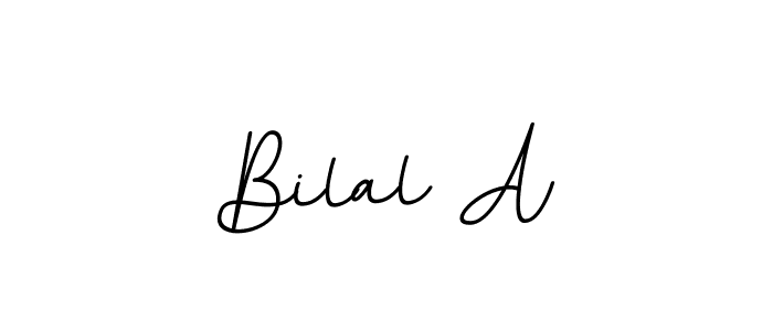 This is the best signature style for the Bilal A name. Also you like these signature font (BallpointsItalic-DORy9). Mix name signature. Bilal A signature style 11 images and pictures png