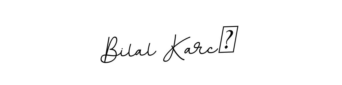 The best way (BallpointsItalic-DORy9) to make a short signature is to pick only two or three words in your name. The name Bilal Karcı include a total of six letters. For converting this name. Bilal Karcı signature style 11 images and pictures png