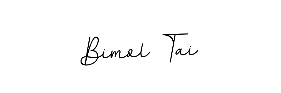 How to make Bimol Tai name signature. Use BallpointsItalic-DORy9 style for creating short signs online. This is the latest handwritten sign. Bimol Tai signature style 11 images and pictures png