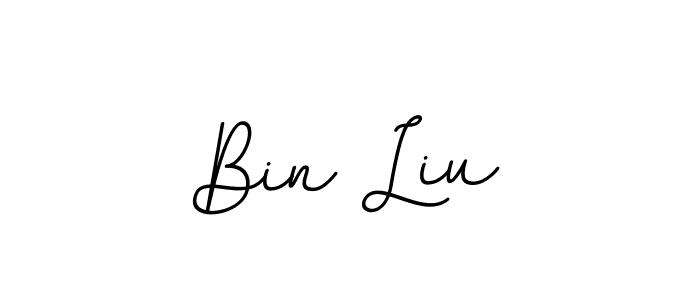 Use a signature maker to create a handwritten signature online. With this signature software, you can design (BallpointsItalic-DORy9) your own signature for name Bin Liu. Bin Liu signature style 11 images and pictures png