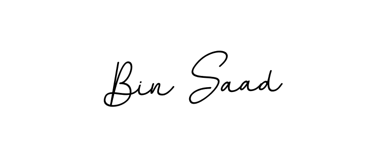 The best way (BallpointsItalic-DORy9) to make a short signature is to pick only two or three words in your name. The name Bin Saad include a total of six letters. For converting this name. Bin Saad signature style 11 images and pictures png