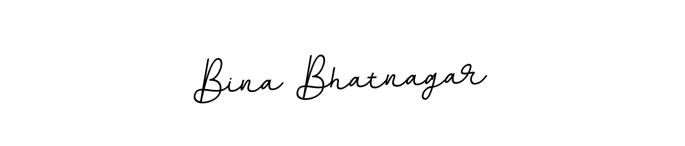 Design your own signature with our free online signature maker. With this signature software, you can create a handwritten (BallpointsItalic-DORy9) signature for name Bina Bhatnagar. Bina Bhatnagar signature style 11 images and pictures png