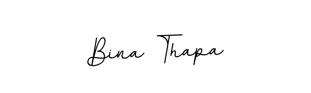 Create a beautiful signature design for name Bina Thapa. With this signature (BallpointsItalic-DORy9) fonts, you can make a handwritten signature for free. Bina Thapa signature style 11 images and pictures png