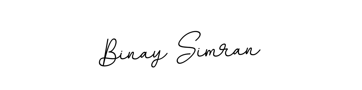 Design your own signature with our free online signature maker. With this signature software, you can create a handwritten (BallpointsItalic-DORy9) signature for name Binay Simran. Binay Simran signature style 11 images and pictures png