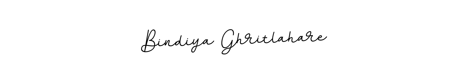 How to make Bindiya Ghritlahare name signature. Use BallpointsItalic-DORy9 style for creating short signs online. This is the latest handwritten sign. Bindiya Ghritlahare signature style 11 images and pictures png