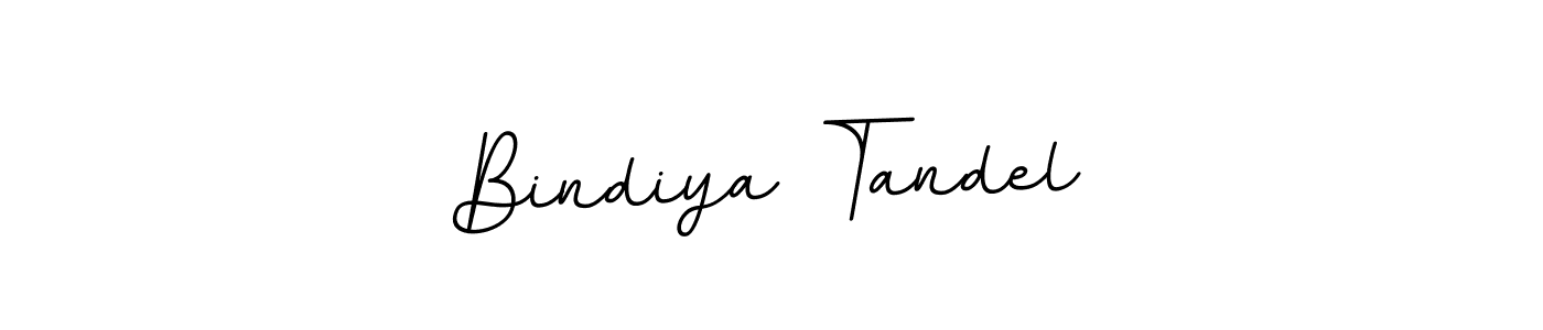 How to make Bindiya Tandel name signature. Use BallpointsItalic-DORy9 style for creating short signs online. This is the latest handwritten sign. Bindiya Tandel signature style 11 images and pictures png