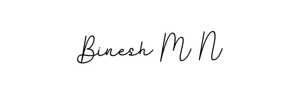 Binesh M N stylish signature style. Best Handwritten Sign (BallpointsItalic-DORy9) for my name. Handwritten Signature Collection Ideas for my name Binesh M N. Binesh M N signature style 11 images and pictures png